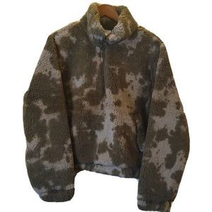 Sage Collective Jetsetter Faux Shearling Zahara Jacket Half-Zip Pullover XL/L